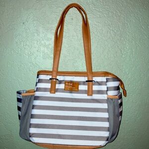 Fit & Fresh Lunch Carrier Grey and White Striped